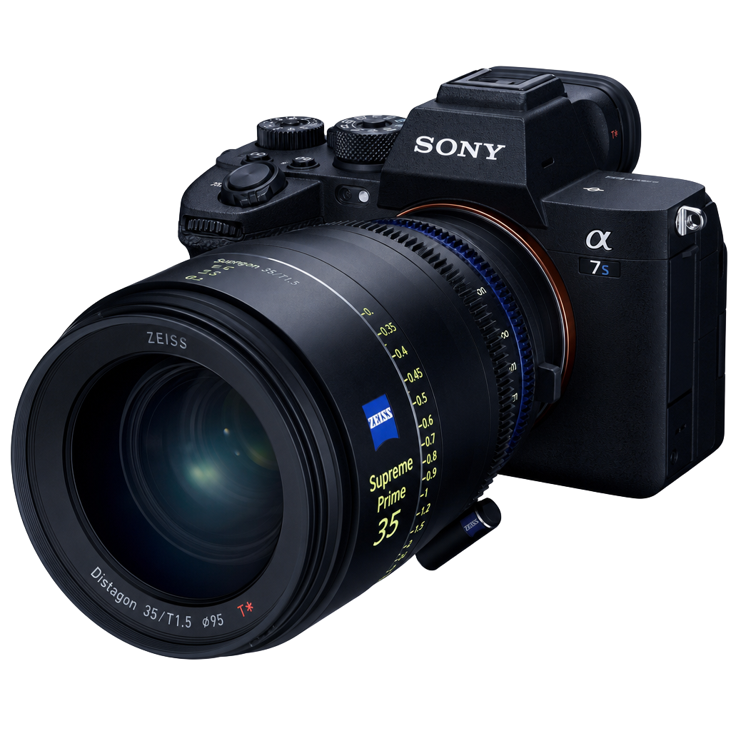 Caméra Sony A7S III en rotation